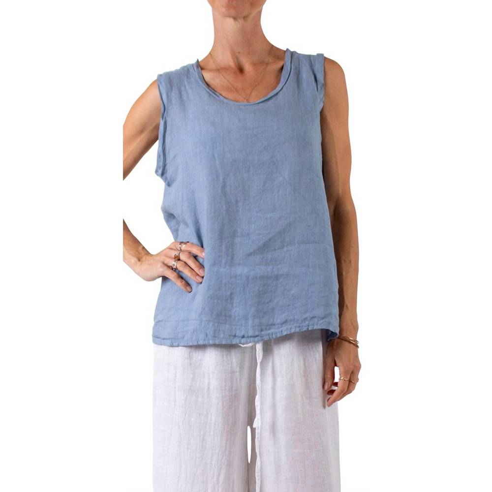 NEW GIGI MODA gloria sleeveless top in blue